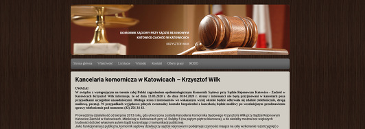 Komornik Sądowy przy Sądzie Rejonowym  Katowice-Zachód w Katowicach  Krzysztof Wilk