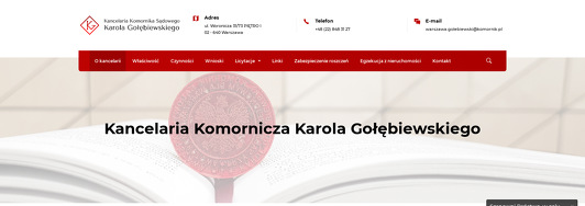 Komornik Sądowy przy Sądzie Rejonowym dla Warszawy-Mokotowa w Warszawie Karol Gołębiewski